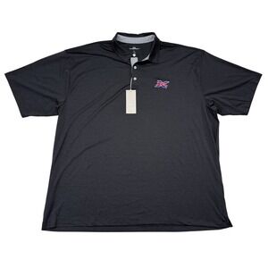 XFL Football Polo Shirt Men's Size 3XL Black WWE Wrestling Vince McMahon NEW